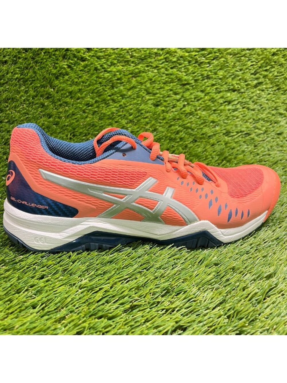ASICS Gel-Challenger 12 Womens Size 9 Orange Blue Running Tennis Shoes Sneakers